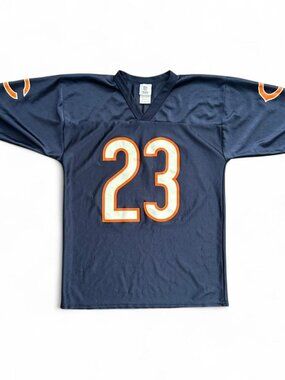 Reebok NFL Devin Hester 23 Chicago Football Jersey Navy Medium WORN SNAGS